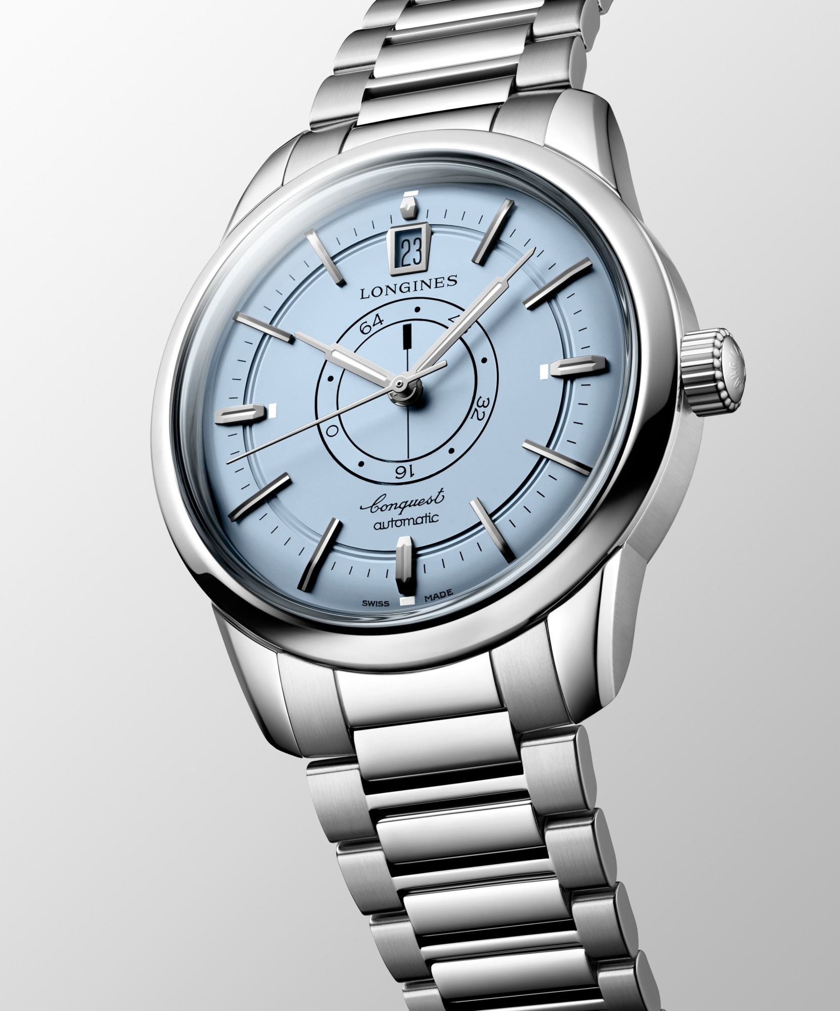 Longines Conquest Heritage Central Power Reserve 38mm Light Blue Dial Men's Watch L16484926