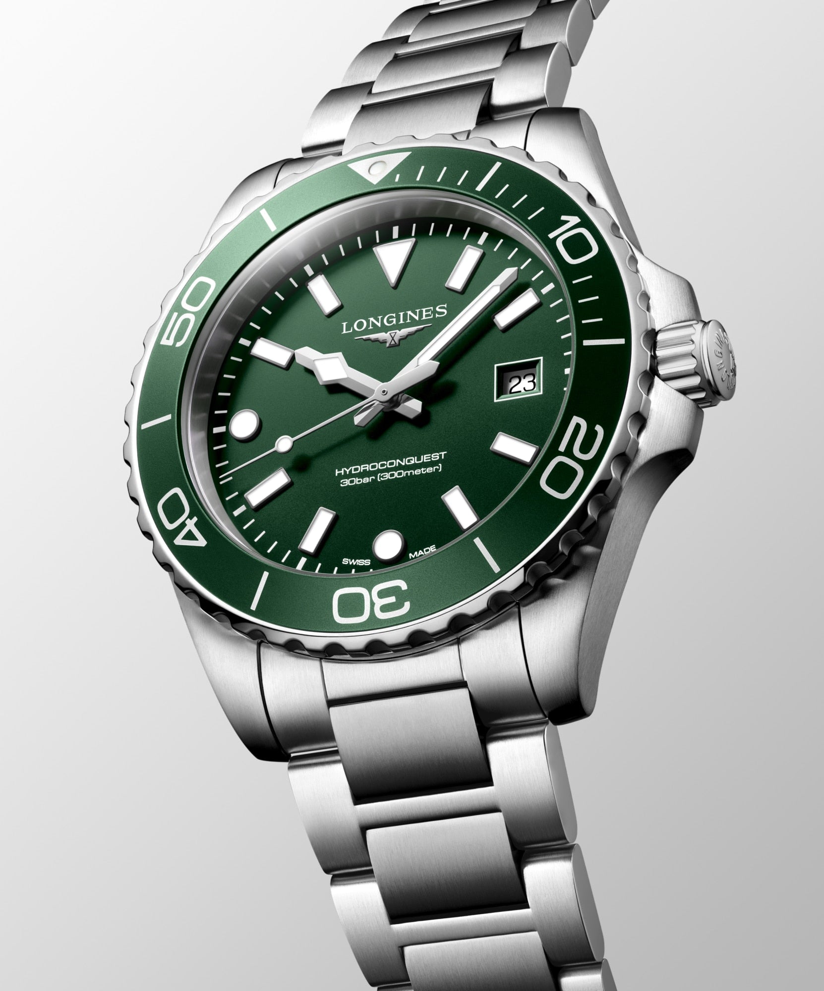 Longines HydroConquest 42mm Green Dial Men's Watch L37694066