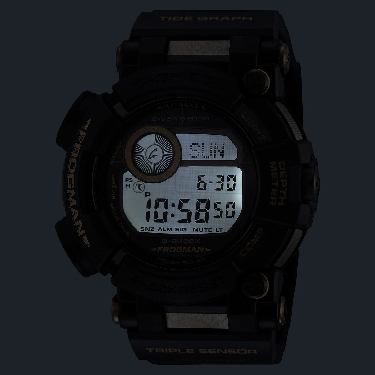 G-Shock Master of G-Sea Frogman 53.3mm Black Dial Men's Watch GWFD1000BC-1