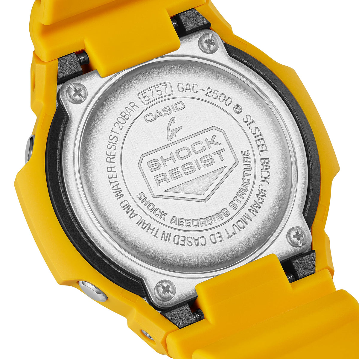 G-Shock Analog 2500 44.5mm Yellow Dial Men's Watch GAC2500-9A