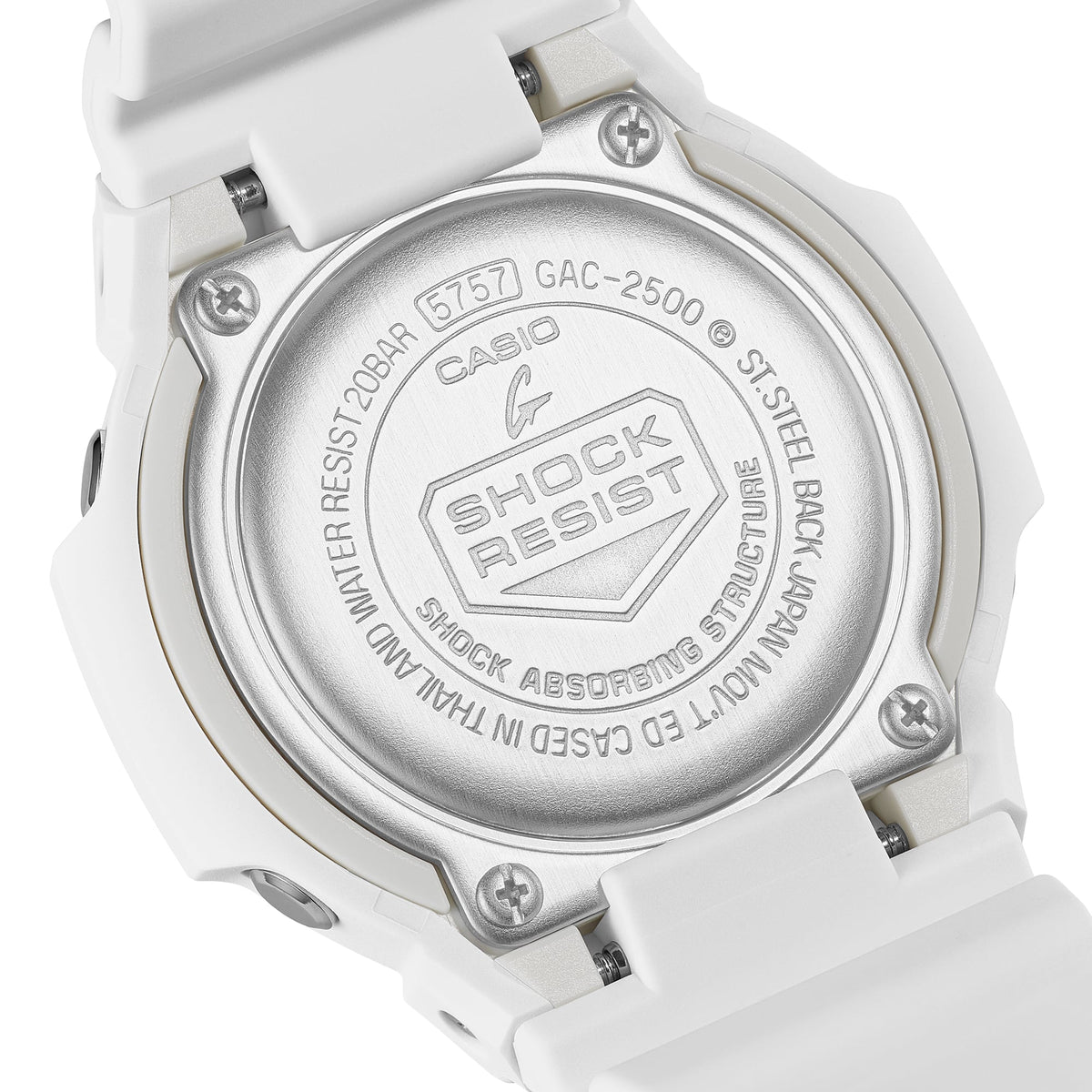 G-Shock Analog 2500 44.5mm White Dial Men's Watch GAC2500-7A