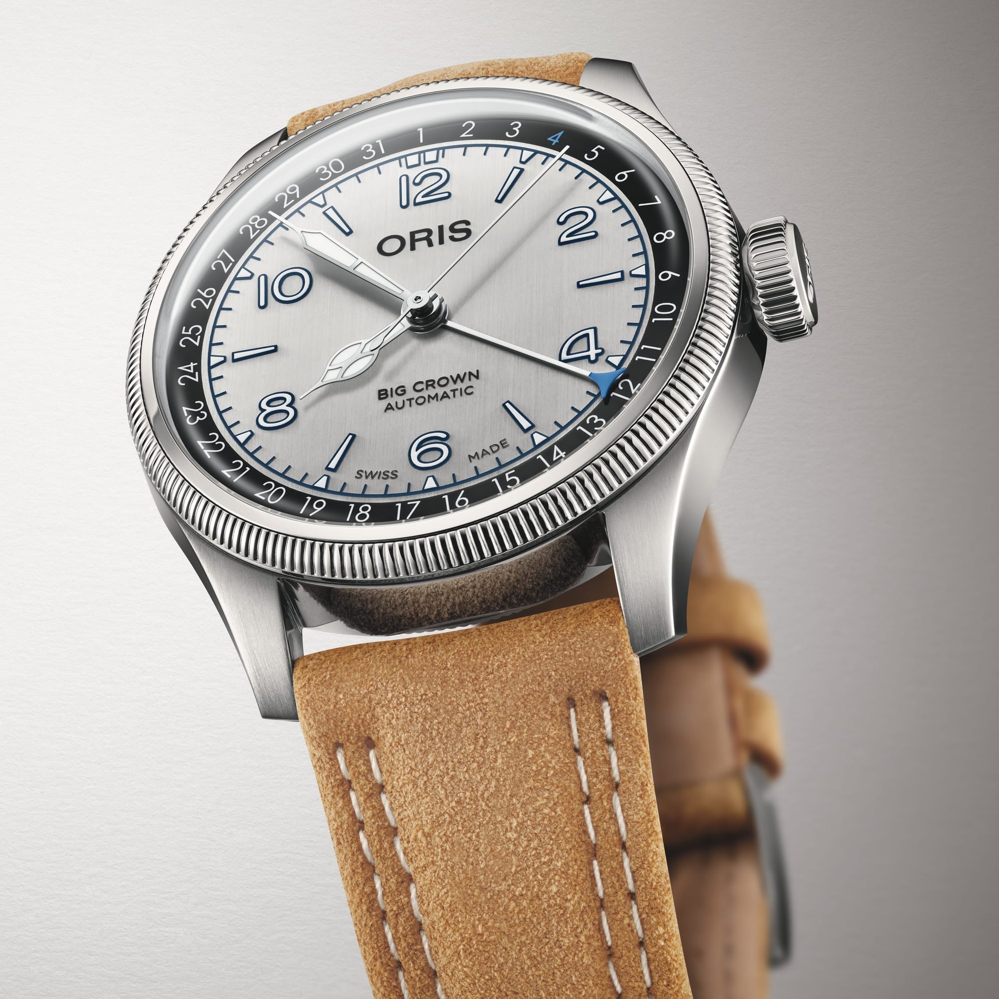 Oris Big Crown Pointer Date Lou Gehrig Limited Edition 40mm Grey Dial Men's Watch 01 754 7785 4091-Set