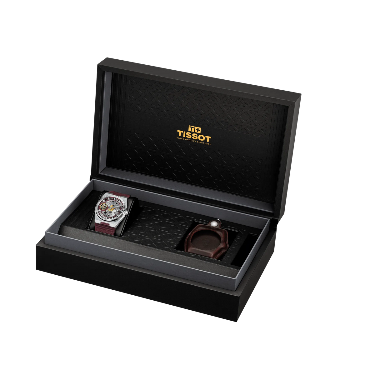 Tissot PRX Skeleton Damian Lillard Special Edition 44mm Burgundy Dial Men's Watch T1374051737100