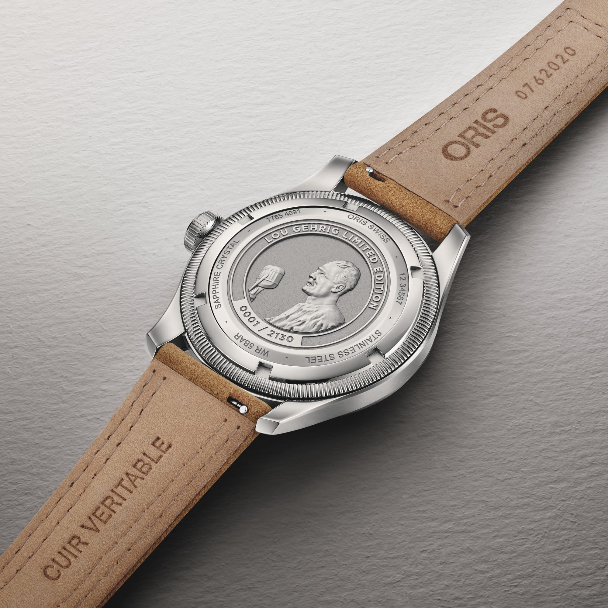 Oris Big Crown Pointer Date Lou Gehrig Limited Edition 40mm Grey Dial Men's Watch 01 754 7785 4091-Set