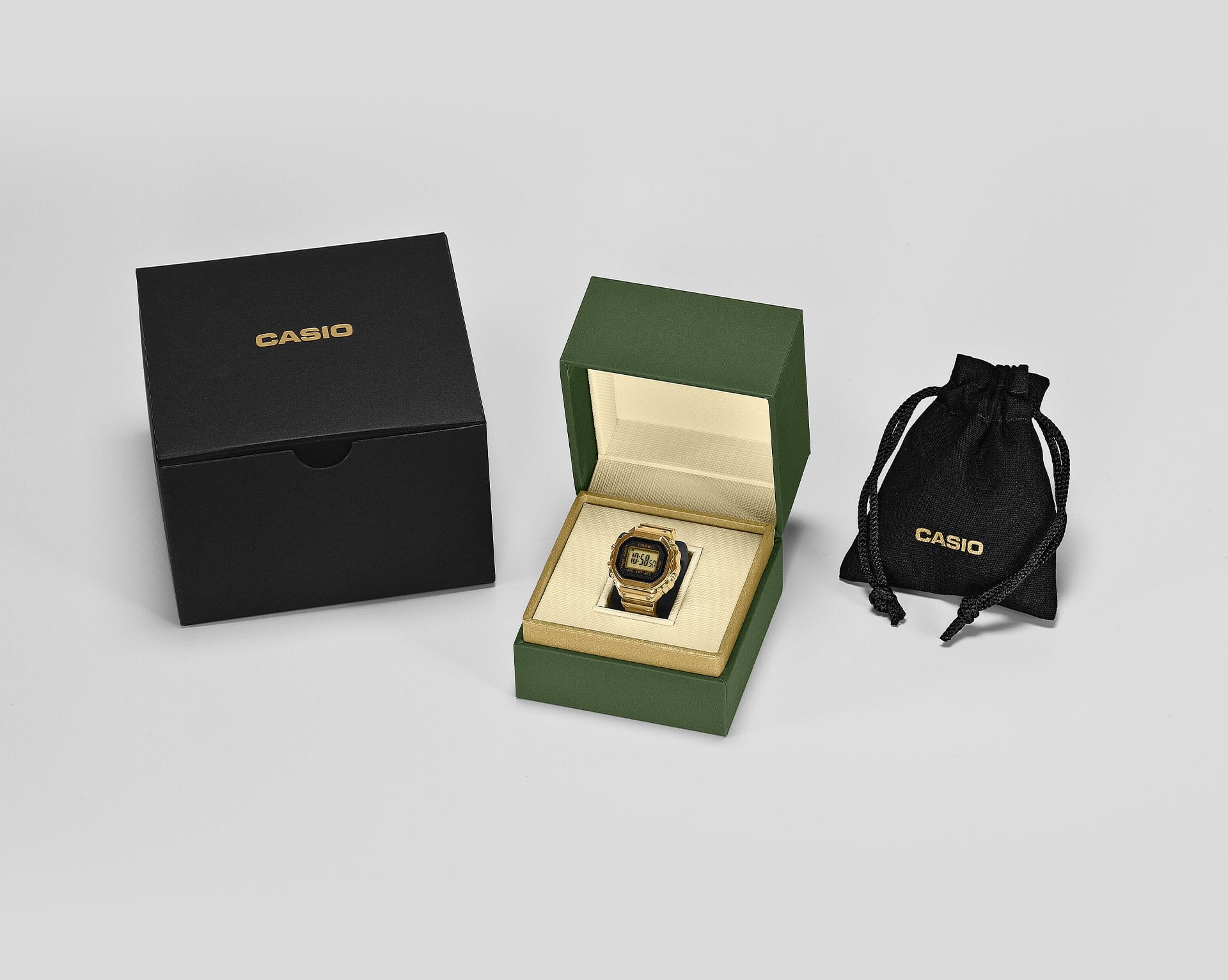 Casio Ring Watch 25mm Gold Dial Unisex Watch CRW001G-9