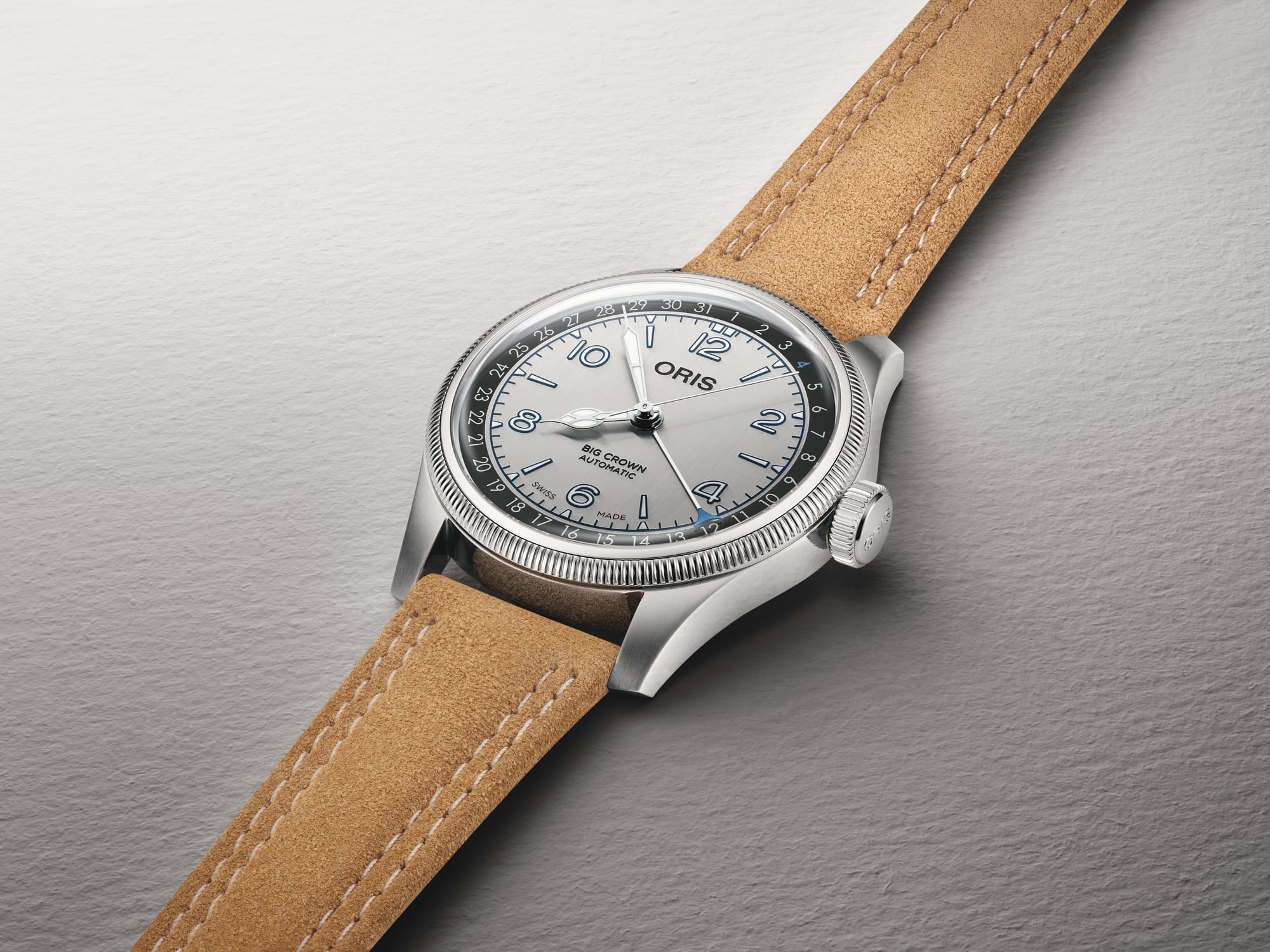Oris Big Crown Pointer Date Lou Gehrig Limited Edition 40mm Grey Dial Men's Watch 01 754 7785 4091-Set