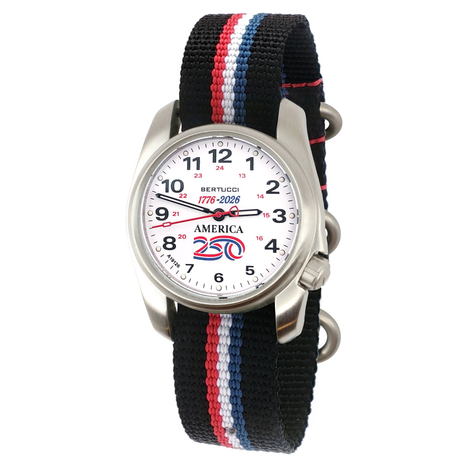Bertucci A-1S America 250 36mm White (Gloss) Dial Men's Watch 10025