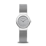 BERING Classic Polished Silver 26mm Silver Stardust Dial Women's Watch 10126-0003