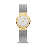 BERING Classic Polished Gold 26mm Silver Dial Women's Watch 10126-001