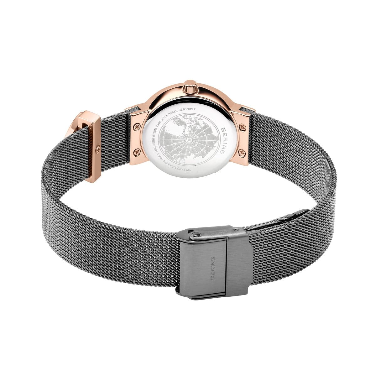 BERING Classic Polished Rose Gold 26mm Rose Gold/Silver Stardust Dial Women's Watch 10126-0663-GWP