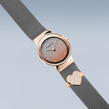 BERING Classic Polished Rose Gold 26mm Rose Gold/Silver Stardust Dial Women's Watch 10126-0663-GWP