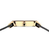 BERING Classic Polished Gold 26mm Black Mother of Pearl Dial Women's Watch 10126-132