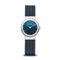 BERING Classic Polished Silver 26mm Blue Mother of Pearl Women's Watch 10126-307