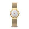 BERING Classic Polished Gold 26mm Silver Dial Women's Watch 10126-334