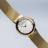 BERING Classic Polished Gold 26mm Silver Dial Women's Watch 10126-334