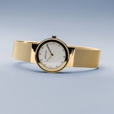BERING Classic Polished Gold 26mm Silver Dial Women's Watch 10126-334