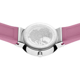 BERING Classic Polished Silver 29mm Pink Sunray Dial Women's Watch 10129-909