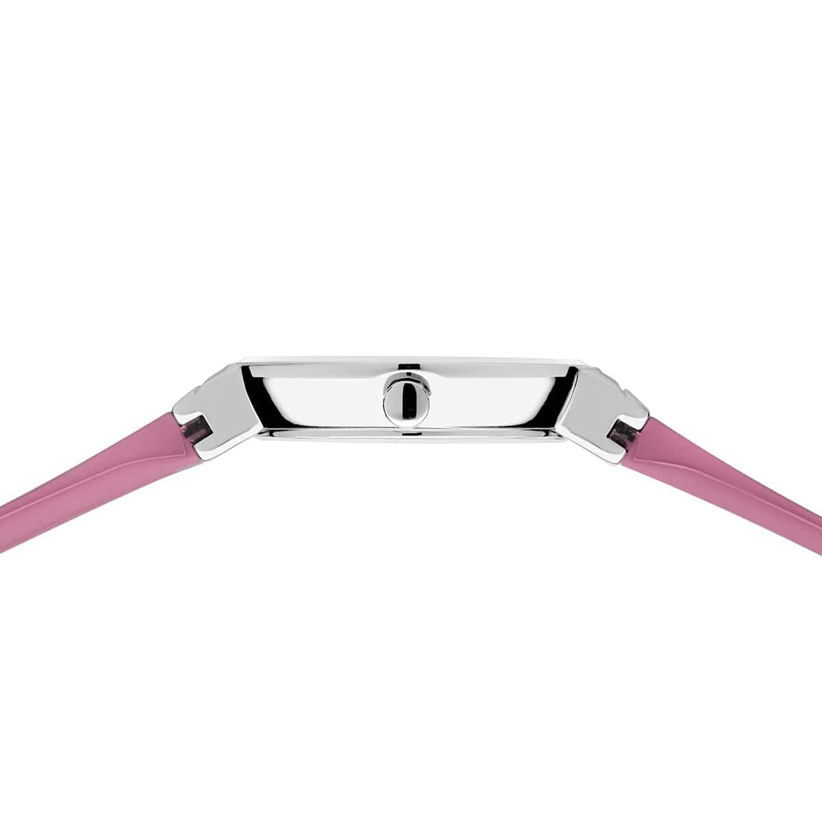 BERING Classic Polished Silver 29mm Pink Sunray Dial Women's Watch 10129-909