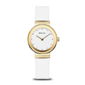BERING Classic Polished Gold 29mm White Dial Women's Watch 10129-934
