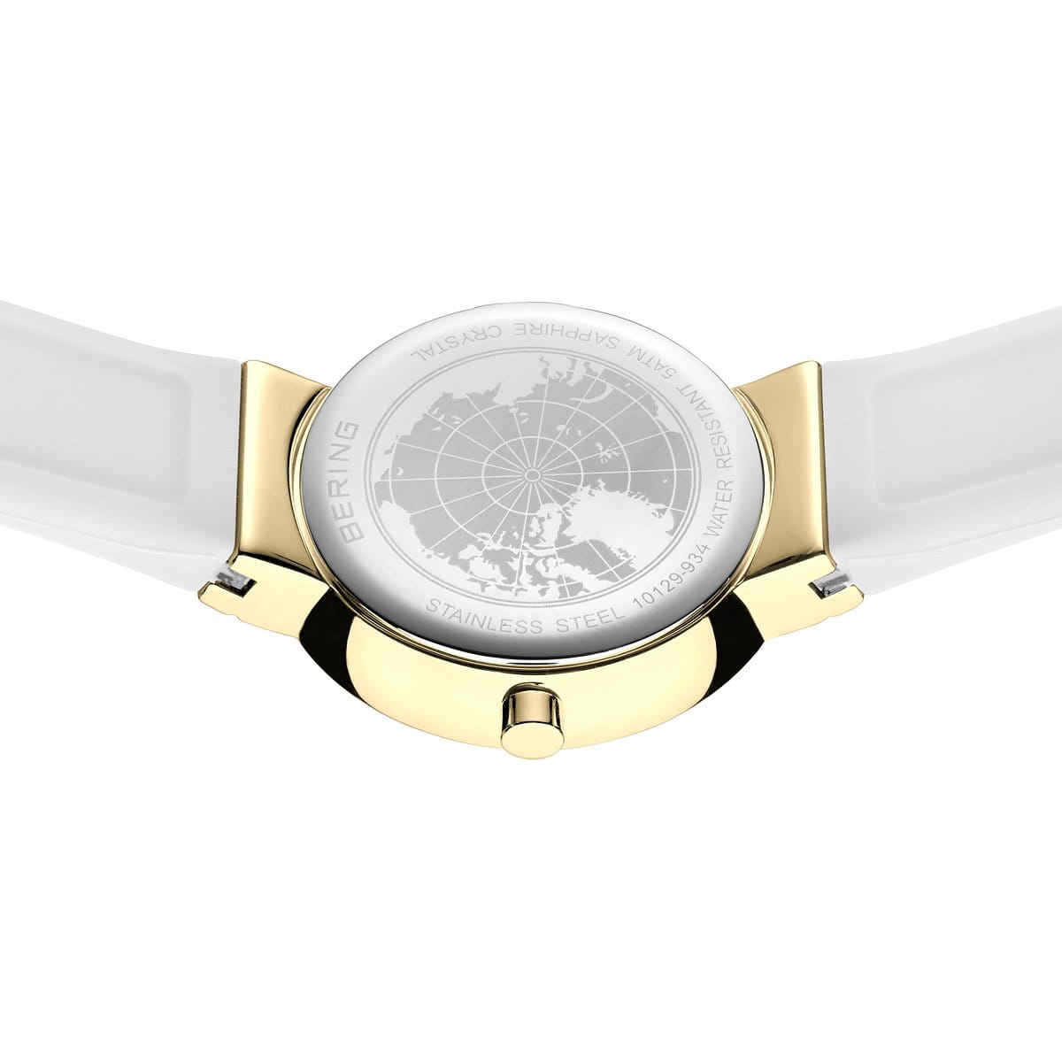 BERING Classic Polished Gold 29mm White Dial Women's Watch 10129-934