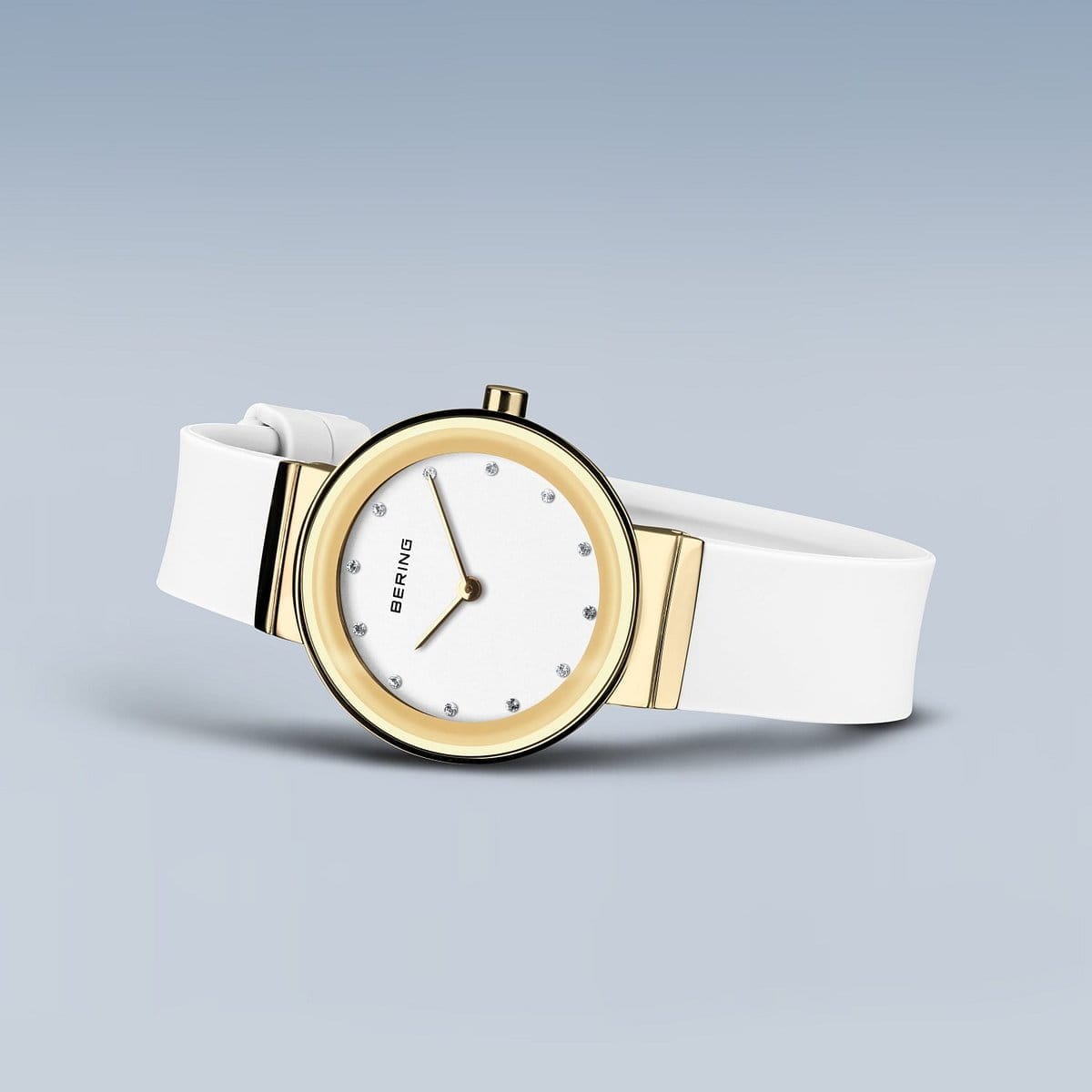 BERING Classic Polished Gold 29mm White Dial Women's Watch 10129-934