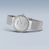 BERING Classic Polished Silver 35mm White Dial Women's Watch 10135-000