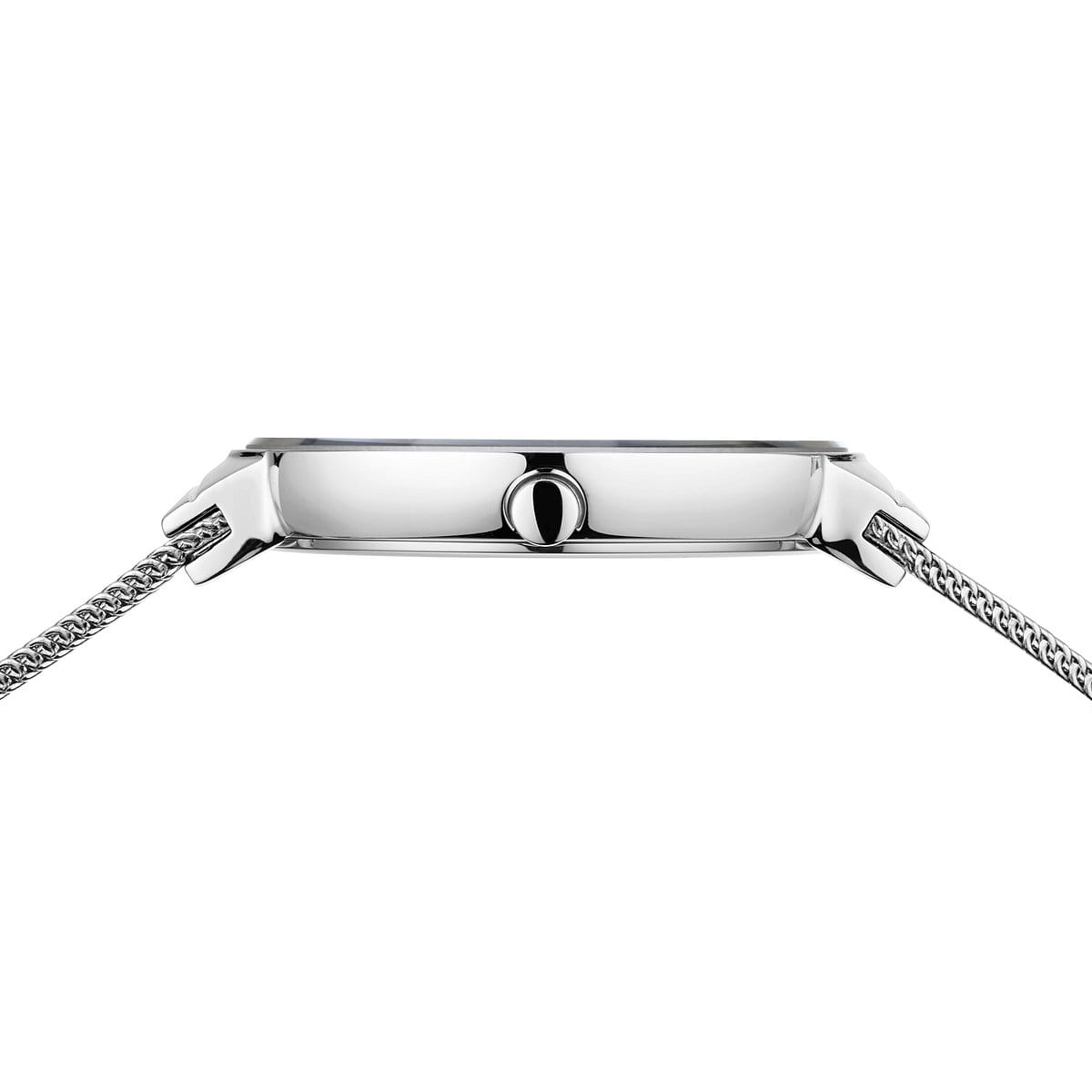 BERING Classic Polished Silver 35mm White Dial Women's Watch 10135-000