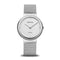 BERING Classic Polished Silver 35mm White Dial Women's Watch 10135-000