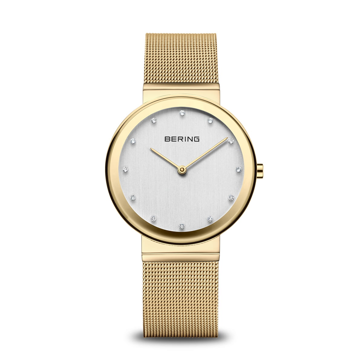 BERING Classic Polished Gold 35mm White Dial Women's Watch 10135-334