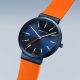 BERING Classic Polished Blue 41mm Blue Dial Women's Watch 10141-397