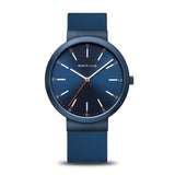BERING Classic Polished Blue 41mm Blue Dial Women's Watch 10141-397