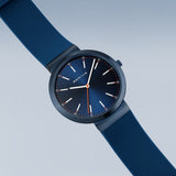BERING Classic Polished Blue 41mm Blue Dial Women's Watch 10141-397