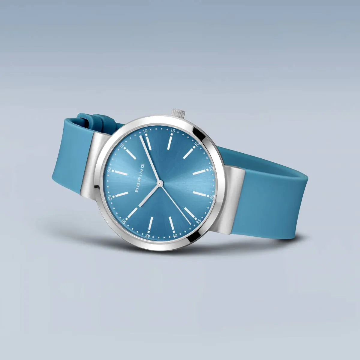 BERING Classic Polished Blue 41mm Blue Dial Women's Watch 10141-398