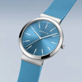 BERING Classic Polished Blue 41mm Blue Dial Women's Watch 10141-398