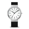 BERING Classic Polished Silver 41mm White Dial Women's Watch 10141-404