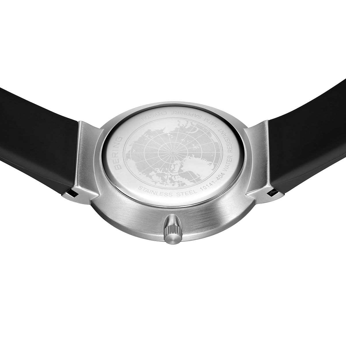 BERING Classic Polished Silver 41mm White Dial Women's Watch 10141-404