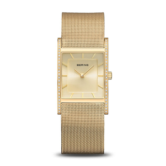 BERING Classic Polished Gold 26mm Gold Sunray Dial Women's Watch 10426-333-S