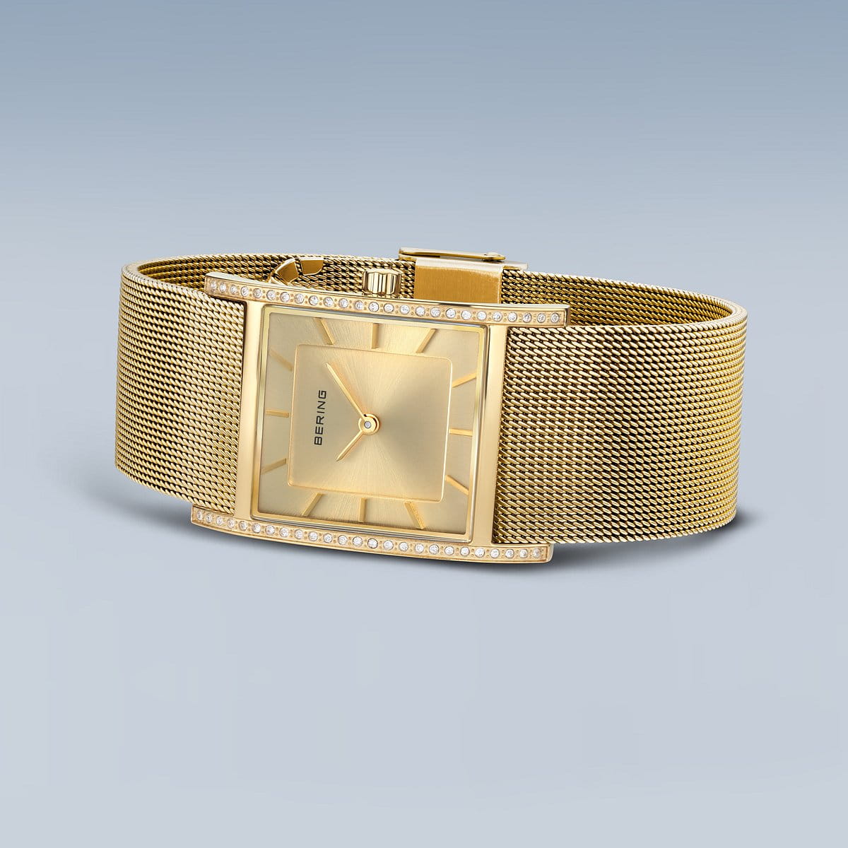 BERING Classic Polished Gold 26mm Gold Sunray Dial Women's Watch 10426-333-S