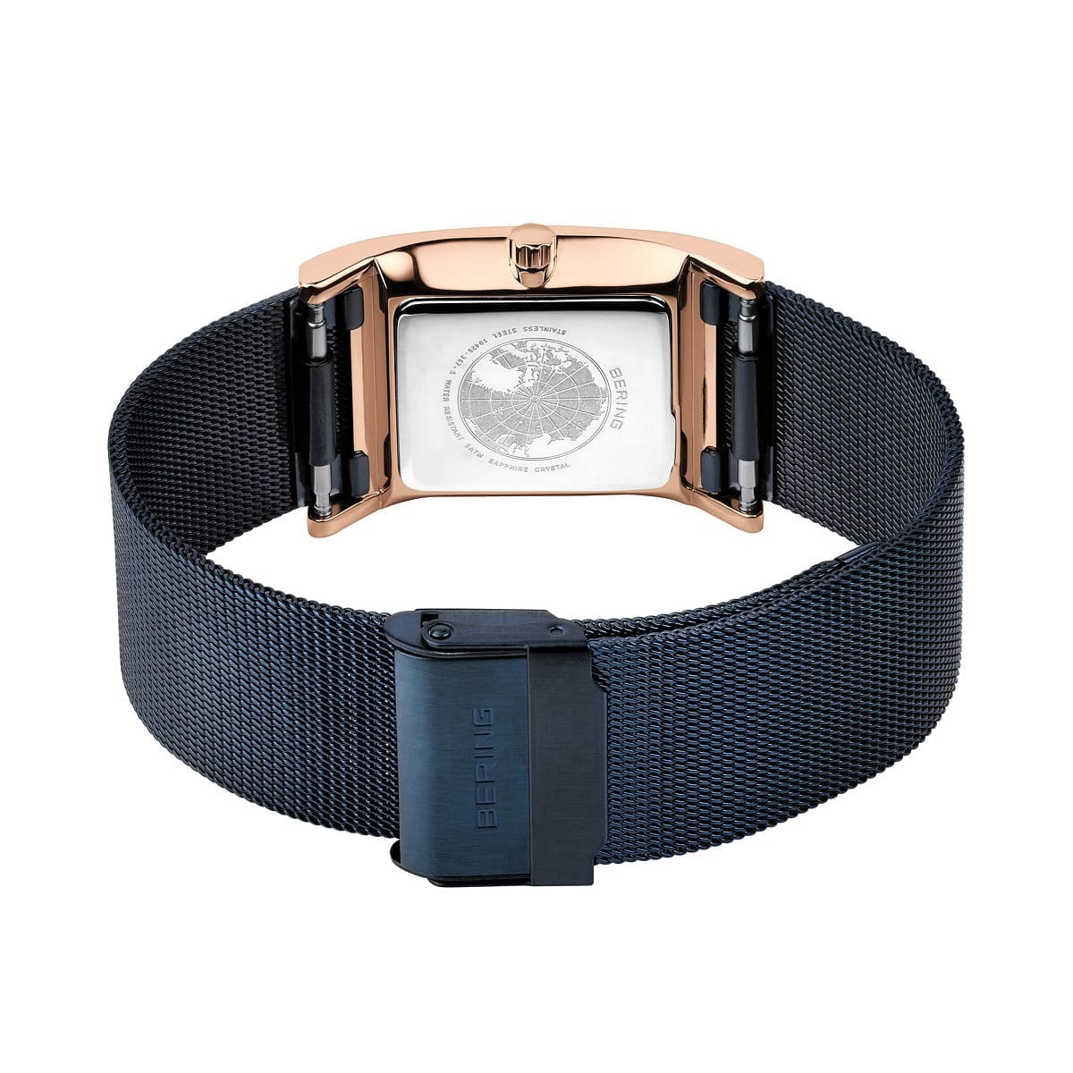 BERING Classic Polished Rose Gold 26mm Blue Mother of Pearl Dial Women's Watch 10426-367-S