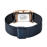 BERING Classic Polished Rose Gold 26mm Blue Mother of Pearl Dial Women's Watch 10426-367-S