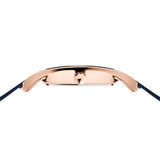 BERING Classic Polished Rose Gold 26mm Blue Mother of Pearl Dial Women's Watch 10426-367-S