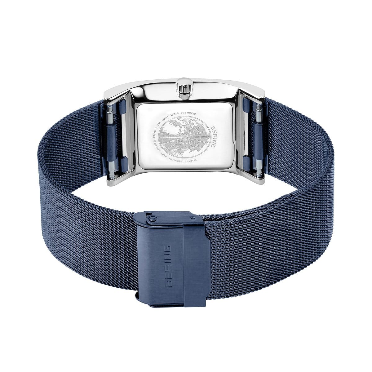 BERING Classic Polished Silver 26mm Blue Dial Women's Watch 10426-397-S