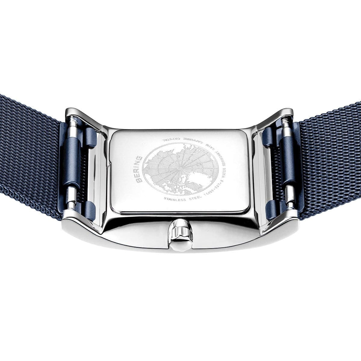 BERING Classic Polished Silver 26mm Blue Dial Women's Watch 10426-397-S