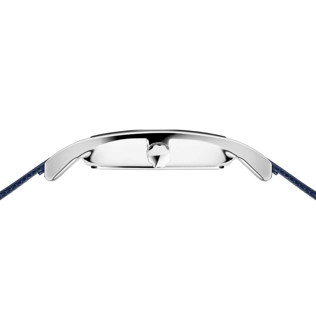 BERING Classic Polished Silver 26mm Blue Dial Women's Watch 10426-397-S