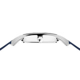BERING Classic Polished Silver 26mm Blue Dial Women's Watch 10426-397-S