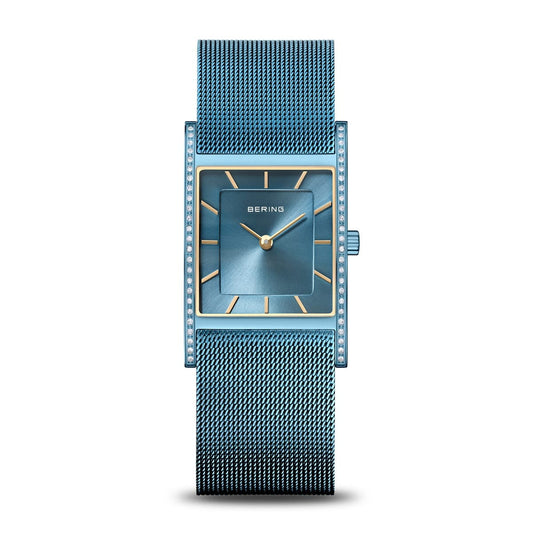 BERING Classic Polished Blue 26mm Blue Sunray Dial Women's Watch 10426-398-S