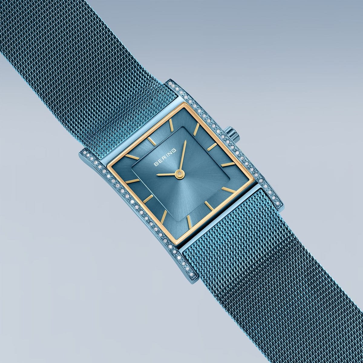 BERING Classic Polished Blue 26mm Blue Sunray Dial Women's Watch 10426-398-S