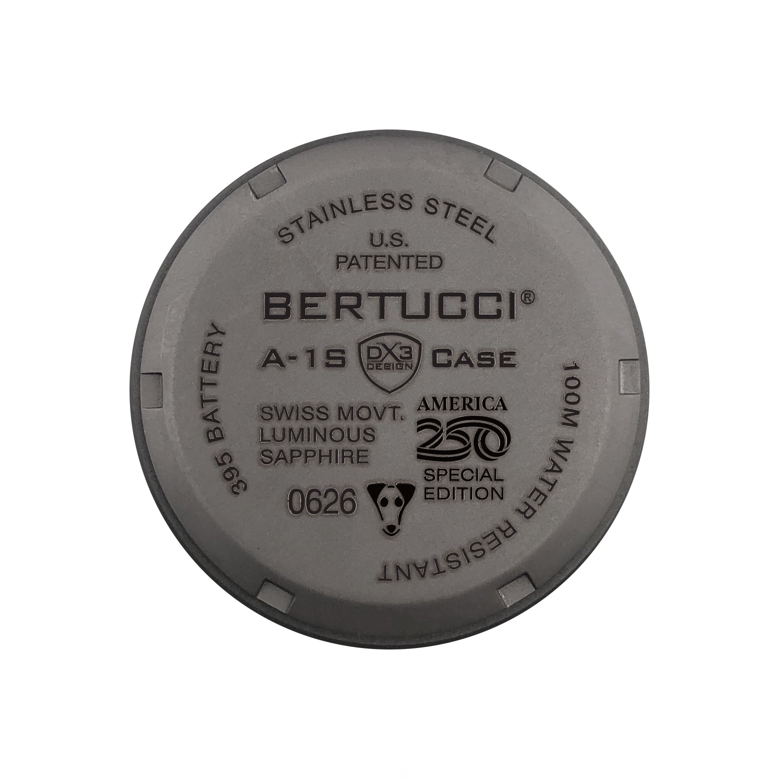 Bertucci A-1S America 250 36mm White (Matte) Dial Men's Watch 10606