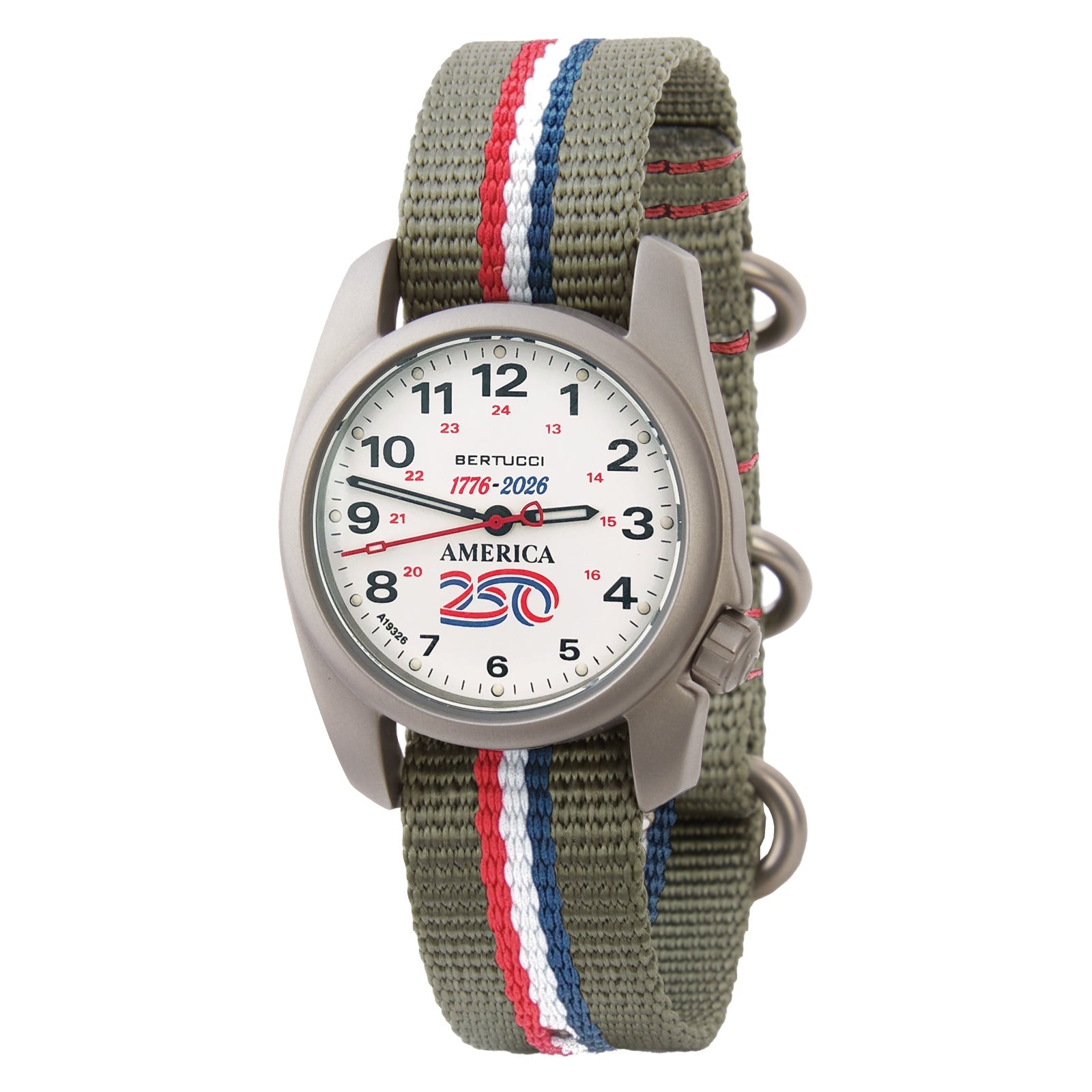 Bertucci A-1S America 250 36mm White (Matte) Dial Men's Watch 10606
