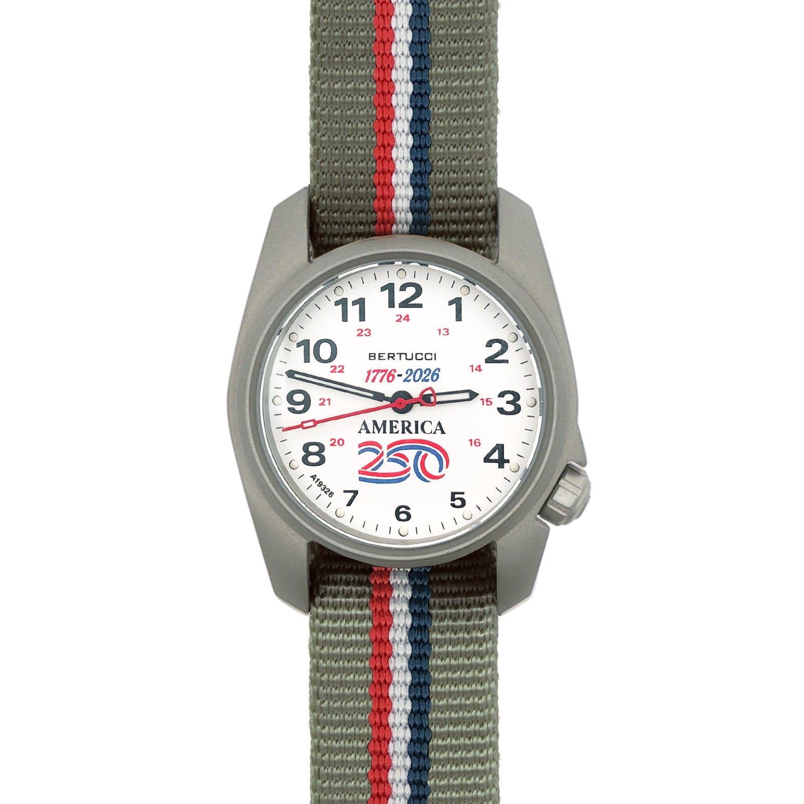 Bertucci A-1S America 250 36mm White (Matte) Dial Men's Watch 10606